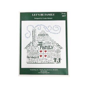 **3/$25**Ursula Michael Let's Be Family Counted Cross Stitch Pattern/Instruction